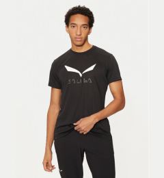 Снимка на Salewa Тениска от техническо трико Solidlogo Dry 27018 Черен Regular Fit