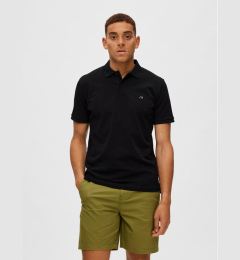 Снимка на Selected Homme Тениска с яка и копчета 16087839 Черен Regular Fit