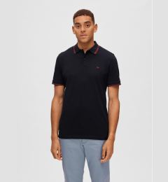 Снимка на Selected Homme Тениска с яка и копчета 16087840 Черен Regular Fit