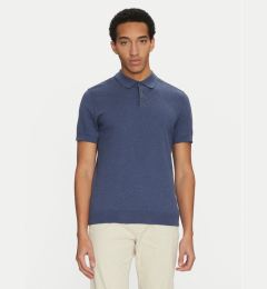Снимка на Selected Homme Тениска с яка и копчета 16092437 Тъмносин Regular Fit