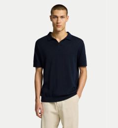 Снимка на Selected Homme Тениска с яка и копчета Mattis 16096197 Тъмносин Regular Fit