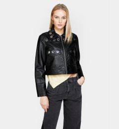 Снимка на Sisley Яке от имитация на кожа 2X0JLN03Q Черен Regular Fit