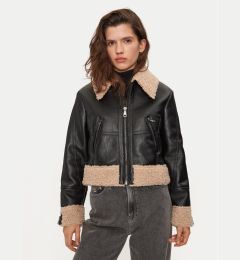 Снимка на Sisley Яке от имитация на кожа 2YJVLN04W Черен Regular Fit