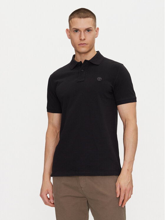 Снимка на Timberland Тениска с яка и копчета TB0A6VDP Черен Regular Fit