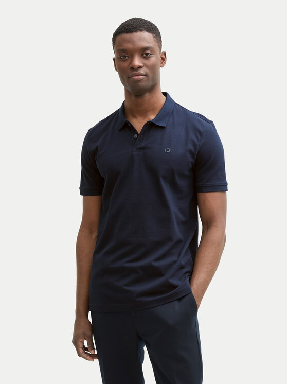Снимка на Tom Tailor Denim Тениска с яка и копчета 1045587 Тъмносин Regular Fit