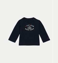 Снимка на Tommy Hilfiger Блуза Monotype KN0KN01857 Тъмносин Regular Fit