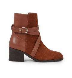 Снимка на Tommy Hilfiger Боти Elevated Essential Midheel Boot FW0FW07515 Кафяв