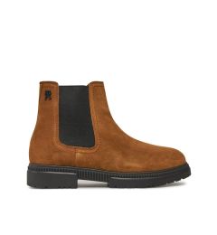 Снимка на Tommy Hilfiger Боти тип челси Casual Cleated Suede Chelsea FM0FM05037 Кафяв