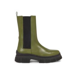 Снимка на Tommy Hilfiger Боти тип челси Essential Leather Chelsea Boot FW0FW07490 Зелен