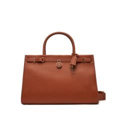 Снимка на Tommy Hilfiger Дамска чанта American Icon Tote Leather AW0AW17185 Кафяв