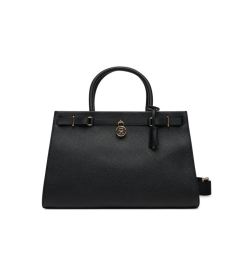 Снимка на Tommy Hilfiger Дамска чанта American Icon Tote Leather AW0AW17185 Черен