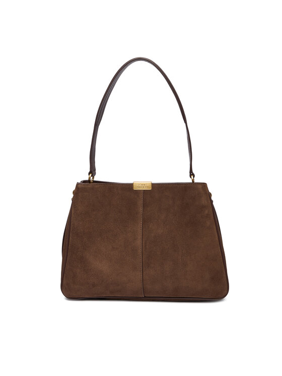 Снимка на Tommy Hilfiger Дамска чанта Casual Leather Shoulder Bag Sued AW0AW18201 Кафяв