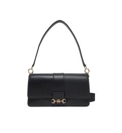 Снимка на Tommy Hilfiger Дамска чанта Heritage Leather Conv Crossover AW0AW17399 Черен