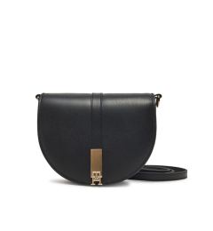 Снимка на Tommy Hilfiger Дамска чанта Heritage Saddle Bag AW0AW17164 Черен