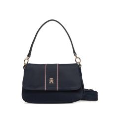 Снимка на Tommy Hilfiger Дамска чанта Poppy Conv. Crossover Corp AW0AW17168 Тъмносин