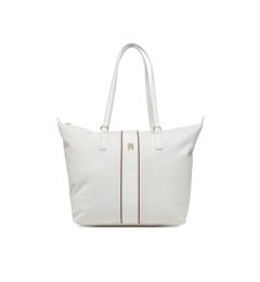 Снимка на Tommy Hilfiger Дамска чанта Poppy Tote Corp AW0AW17205 Екрю