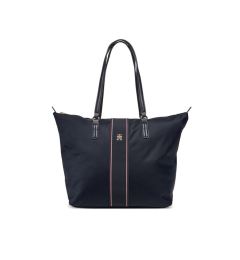 Снимка на Tommy Hilfiger Дамска чанта Poppy Tote Corp AW0AW17205 Тъмносин