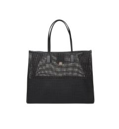 Снимка на Tommy Hilfiger Дамска чанта Th City Summer Tote Woven AW0AW17640 Черен