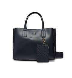 Снимка на Tommy Hilfiger Дамска чанта Th Distinct Mini Tote AW0AW17192 Тъмносин