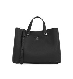 Снимка на Tommy Hilfiger Дамска чанта Th Emblem Satchel AW0AW15177 Черен