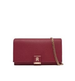 Снимка на Tommy Hilfiger Дамска чанта Th Her Flap W/Chain AW0AW17403 Червен