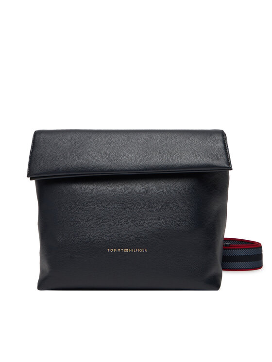 Снимка на Tommy Hilfiger Дамска чанта Th Logotape Med Crossover AW0AW17692 Тъмносин