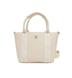 Снимка на Tommy Hilfiger Дамска чанта Th Logotape Mini Tote AW0AW17201 Екрю