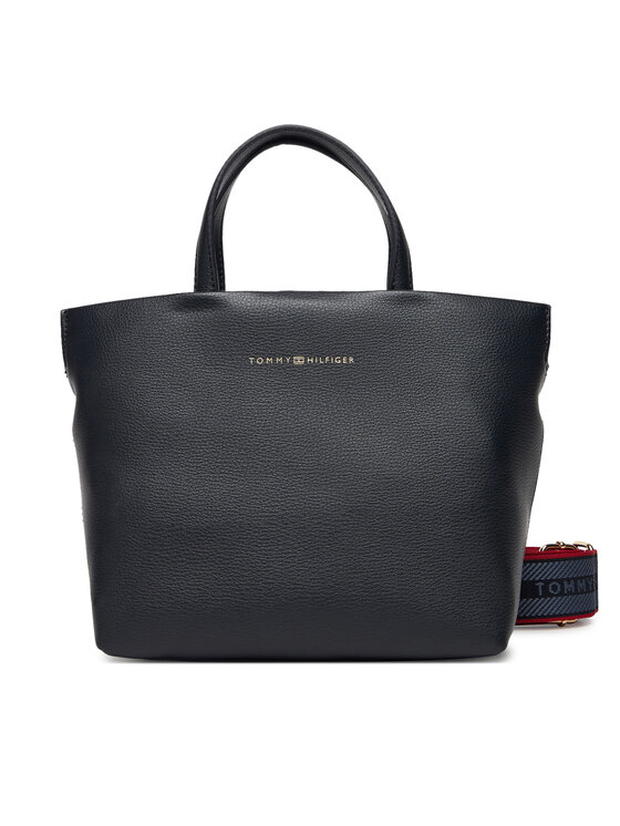 Снимка на Tommy Hilfiger Дамска чанта Th Logotape Mini Tote AW0AW17694 Тъмносин
