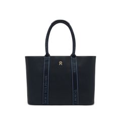 Снимка на Tommy Hilfiger Дамска чанта Th Logotape Tote AW0AW17198 Тъмносин