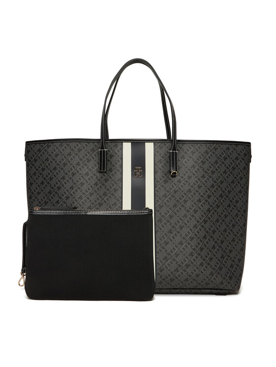Снимка на Tommy Hilfiger Дамска чанта Th Monoplay Le Maxi Tote AW0AW17697 Черен