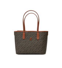 Снимка на Tommy Hilfiger Дамска чанта Th Monoplay Leather Mini Tote AW0AW17415 Черен