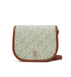 Снимка на Tommy Hilfiger Дамска чанта Th Monoplay Leather Saddle Bag AW0AW17414 Зелен
