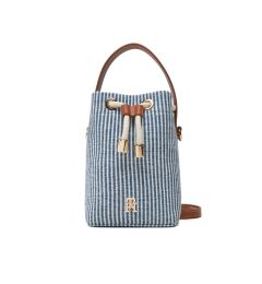 Снимка на Tommy Hilfiger Дамска чанта Th Premium Beach Le Bucket AW0AW17215 Син