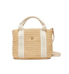 Снимка на Tommy Hilfiger Дамска чанта Th Spring Logo Mini Tote AW0AW17199 Бежов