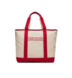 Снимка на Tommy Hilfiger Дамска чанта Th Summer Canvas Tote AW0AW17421 Бежов