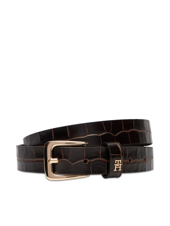 Снимка на Tommy Hilfiger Дамски колан Th Libre 2.5 Croc AW0AW17975 Кафяв