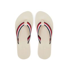 Снимка на Tommy Hilfiger Джапанки Th Corp Mid Wedge Beach Sandal FW0FW08517 Бежов