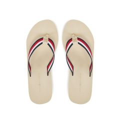 Снимка на Tommy Hilfiger Джапанки Th Corporate Wedge Beach Sandal FW0FW08520 Бежов