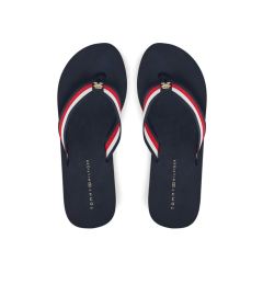 Снимка на Tommy Hilfiger Джапанки Th Corporate Wedge Beach Sandal FW0FW08520 Тъмносин