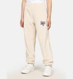 Снимка на Tommy Hilfiger Долнище анцуг Script Velour KG0KG08221 Бежов Regular Fit
