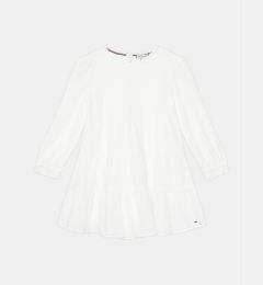 Снимка на Tommy Hilfiger Ежедневна рокля Anglaise KG0KG07779 D Бял Regular Fit