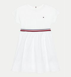 Снимка на Tommy Hilfiger Ежедневна рокля Global Stripe KG0KG07925 D Бял Regular Fit