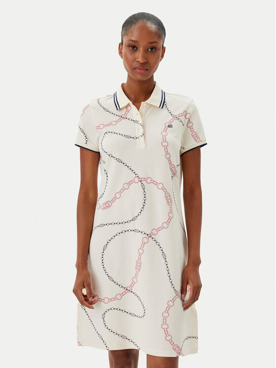 Снимка на Tommy Hilfiger Ежедневна рокля WW0WW45532 Бежов Regular Fit