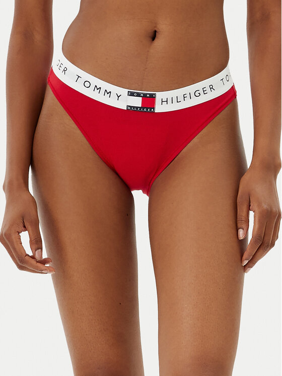 Снимка на Tommy Hilfiger Класически дамски бикини UW0UW06038 Червен