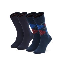 Снимка на Tommy Hilfiger Комплект 2 чифта дълги чорапи мъжки 100001495 Тъмносин