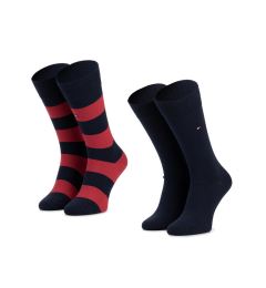 Снимка на Tommy Hilfiger Комплект 2 чифта дълги чорапи мъжки 342021001 Тъмносин