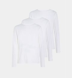 Снимка на Tommy Hilfiger Комплект 3 блузи с дълъг ръкав UM0UM03022 Бял Slim Fit