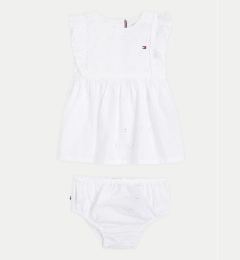 Снимка на Tommy Hilfiger Лятна рокля Broderie KN0KN01803 Бял Regular Fit