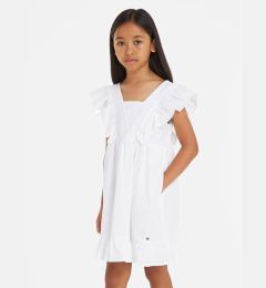 Снимка на Tommy Hilfiger Лятна рокля Gingham KG0KG07930 D Бял Relaxed Fit