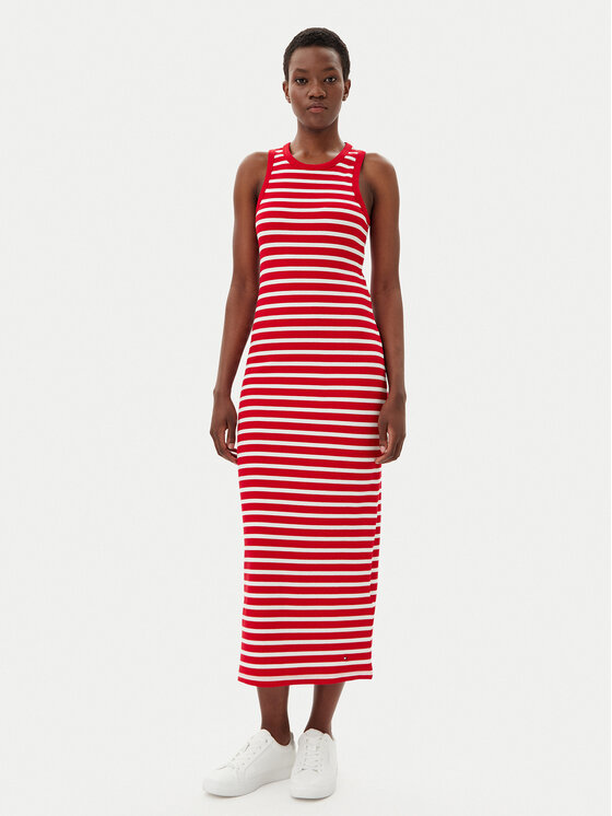 Снимка на Tommy Hilfiger Лятна рокля WW0WW38838 Червен Slim Fit